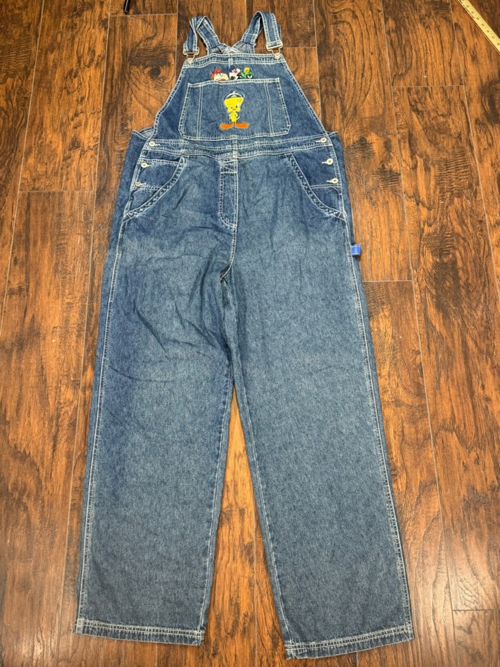 Y2K Vintage Looney Tunes Tweety Bird Overalls Size XL unisex 1999 Bad Bird